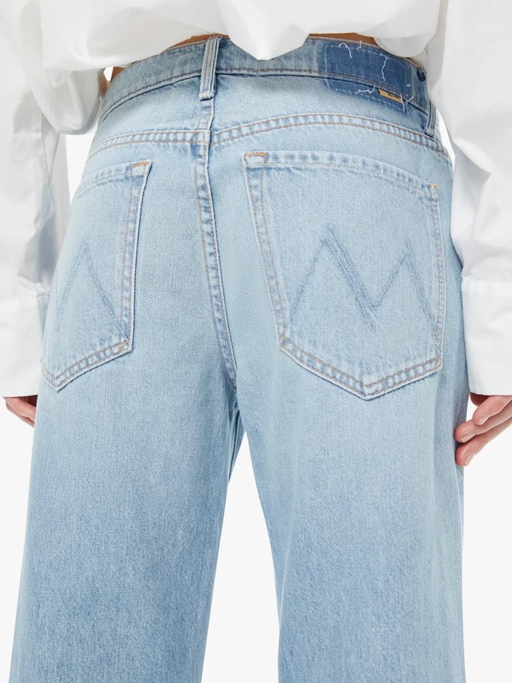NWT Size 31 - MOTHER The Mid Rise Rambler Zip Ankle Fray in Few & Far Between